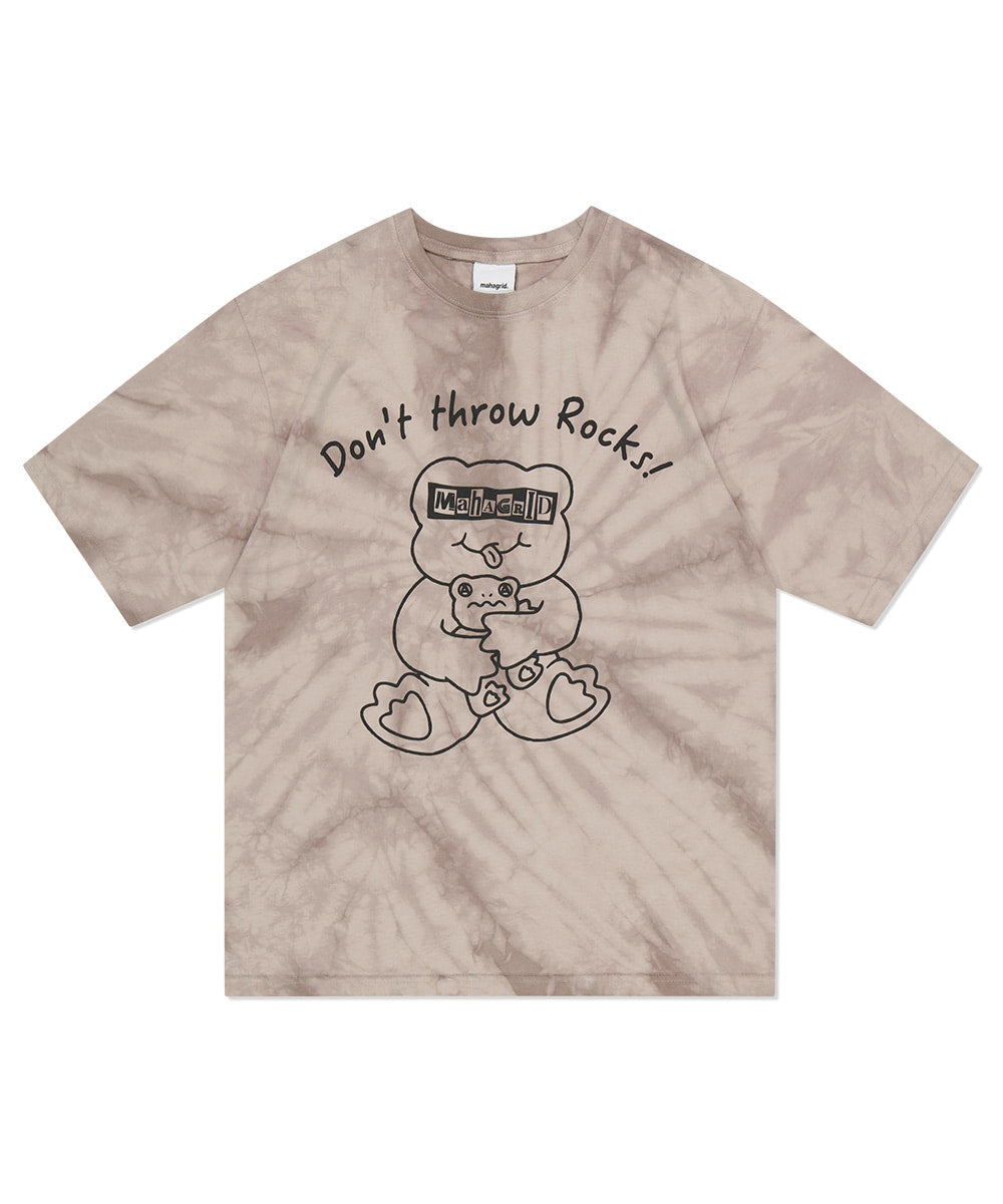 Mahagrid Blind Eyes Tie Dye Tee in Dust Pink