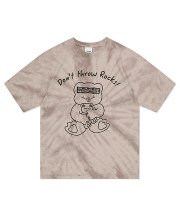 Mahagrid Blind Eyes Tie Dye Tee in Dust Pink