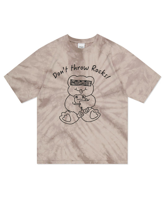 Mahagrid Blind Eyes Tie Dye Tee in Dust Pink