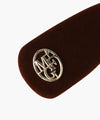 Marithé François Girbaud Circle Logo Velvet Hair Pin