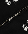 Nice Ghost Club Dancing Skeletons Zip Polo Knit