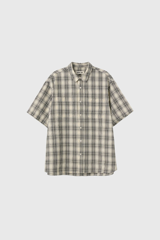 General Idea MAN Seersucker Half Check Shirt