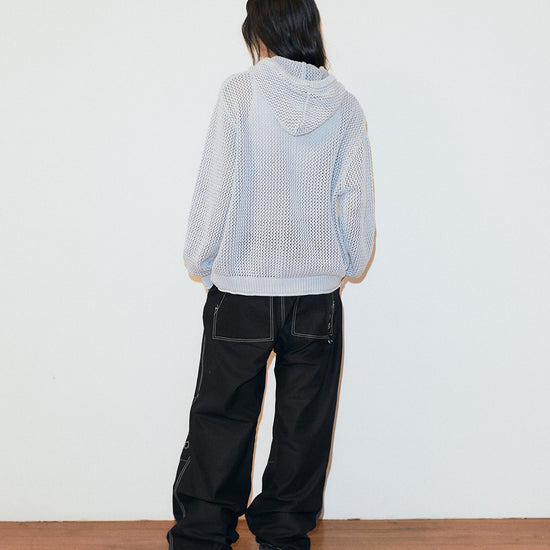 Mahagrid Pigment Mesh Zip Up Knit