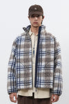 General Idea UNISEX Warm Check Fleece Zip-Up Jumper
