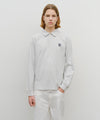 Marithé François Girbaud CREST LOGO JERSEY POLO LONG SLEEVE Light Heather Gray