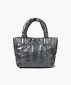 Marithé François Girbaud Classic Logo Matt Metallic Padding Bag Ivory