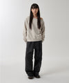 Mahagrid Cut Off One Shoulder Sweatshirt