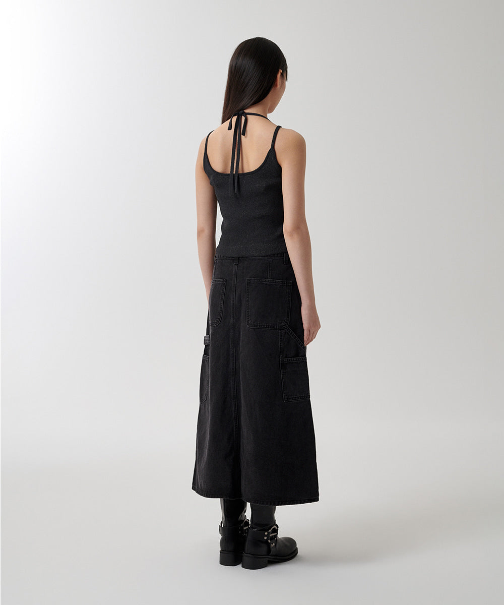 Mahagrid Lettering Sleeveless Knit