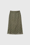 General Idea WOMAN Check Sheer Long Skirt