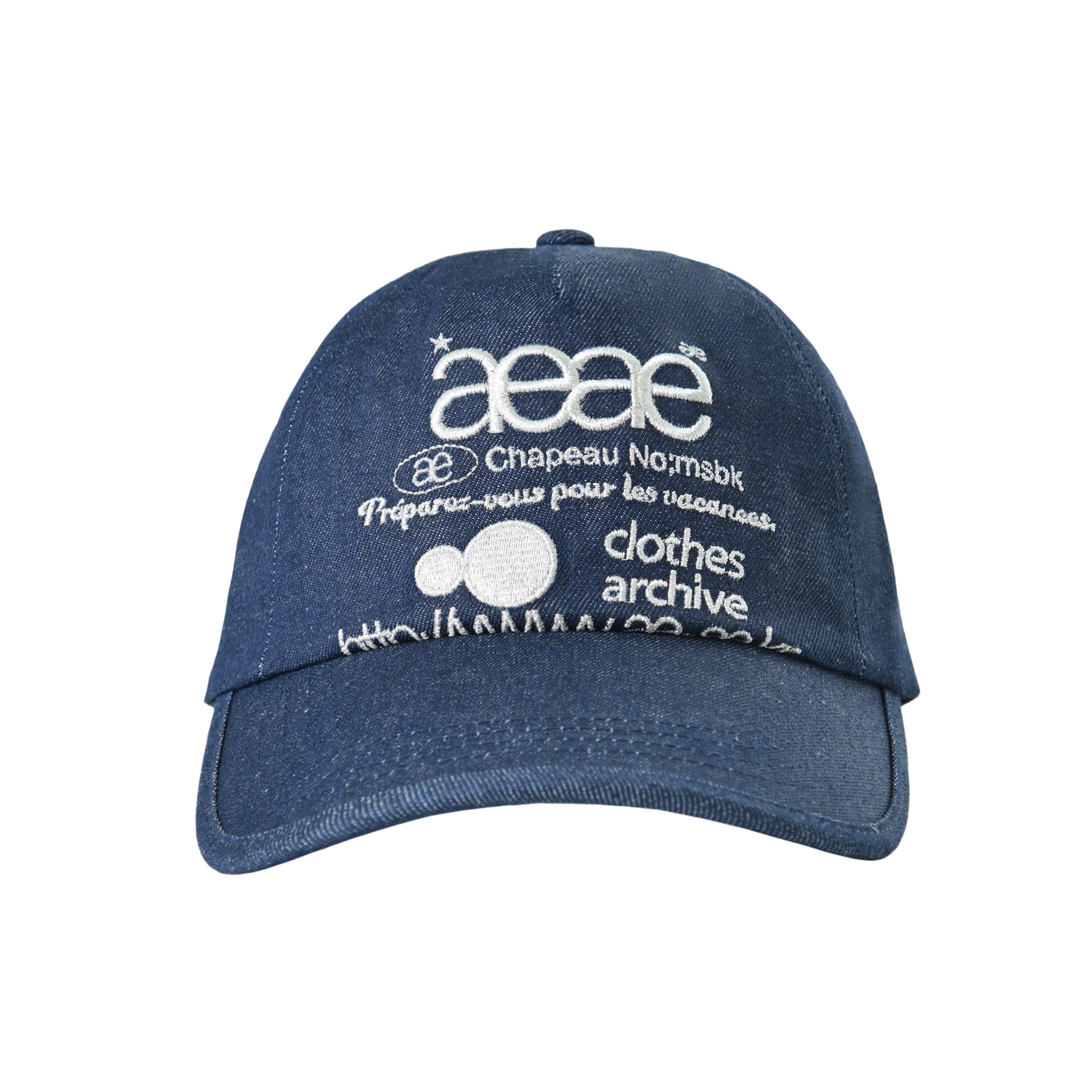 AEAE Web Logo Denim 5 Panel Cap - Mid Blue