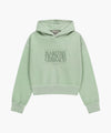 Marithé François Girbaud W SHADOW CLASSIC LOGO DYEING CROP HOODIE mint