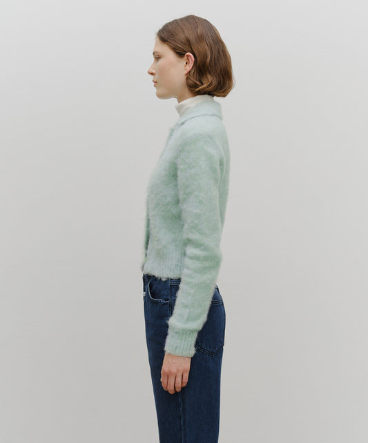 Marithé François Girbaud W Hairy Collar Cardigan