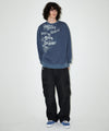 Mahagrid DISORDER PIGMENT SWEATSHIRT [BLUE]