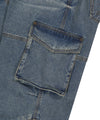 Mahagrid Wide Cargo Denim Pant