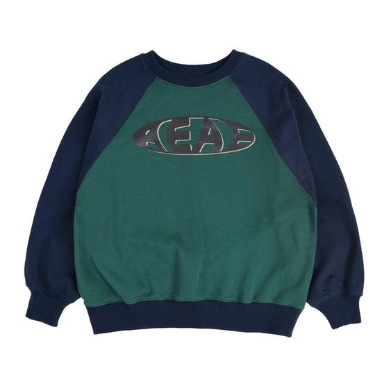 AEAE Vintage Logo Raglan Sweatshirts - Navy/Green