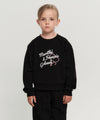 Marithé François Girbaud Kids Hand Writing Logo Crop Sweatshirt Light Pink
