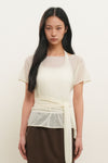 General Idea WOMAN Sheer Halterneck Layered Knit Set