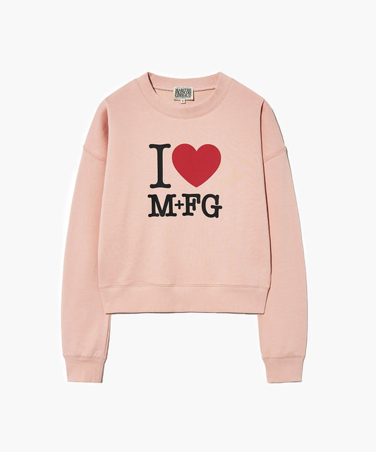 Marithé François Girbaud W I LOVE MFG CROP SWEATSHIRT