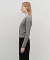Marithé François Girbaud W V-NECK CROP CARDIGAN heather gray