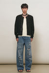 General Idea MAN Stitch Crew Neck Knit Cardigan