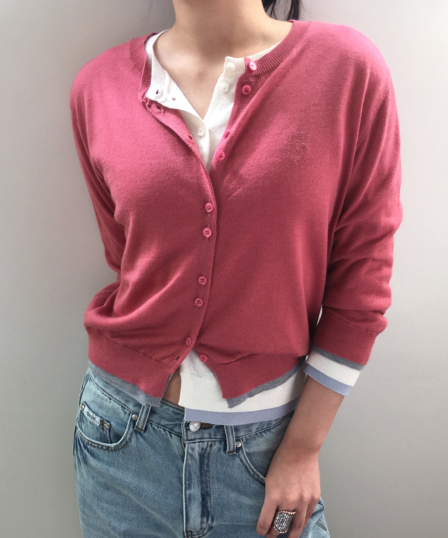 Bitter Cells Essential Layered Half Knit Cardigan
