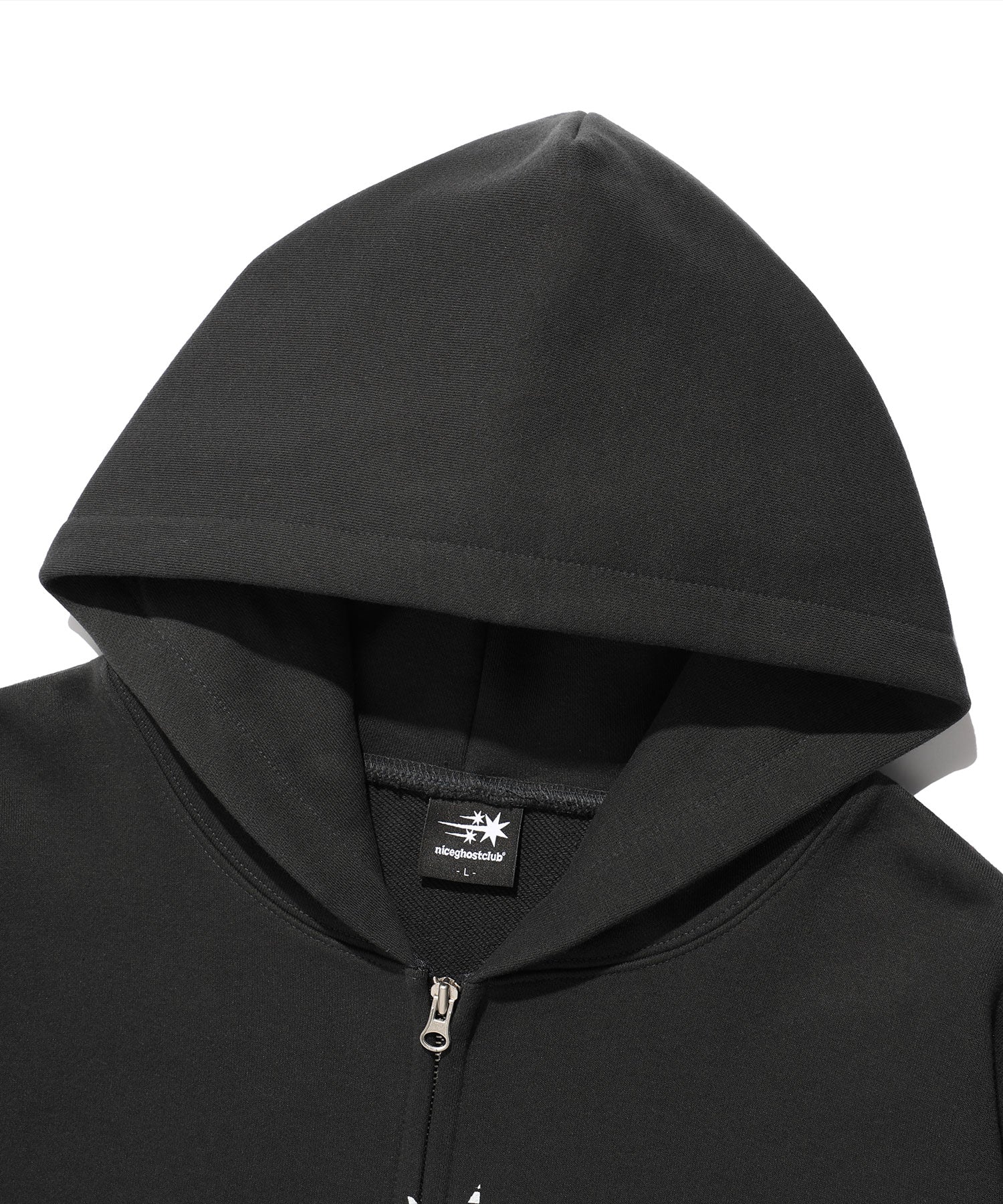 Nice Ghost Club Ghost 3Star Hoodie Zip Up [Charcoal]