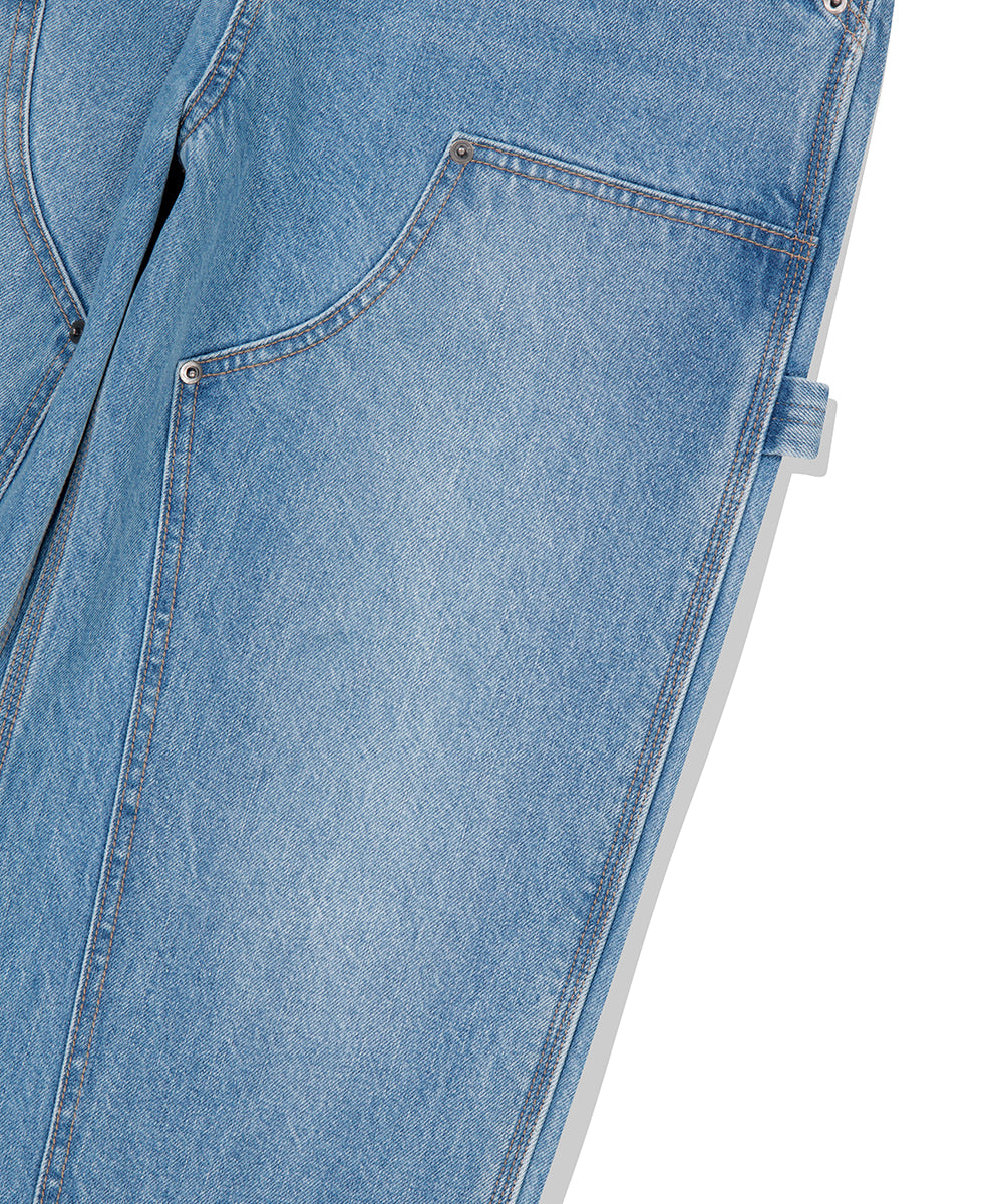 Mahagrid Double Knee Denim Pant [Blue]