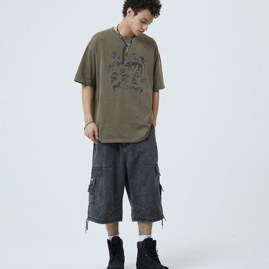 Mahagrid Bermuda Utility Cargo Shorts