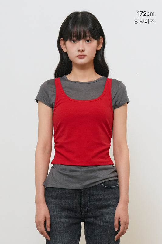 General Idea WOMAN Two-Way Color Layered T-Shirt