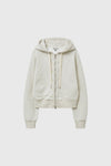 General Idea WOMAN Snap Hoodie Full Zip [OATMEAL]