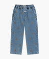 Marithé François Girbaud Kids Bear Printed Denim Pants