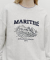 Marithé François Girbaud Winery Applique Logo Oversized Sweatshirt in Olive