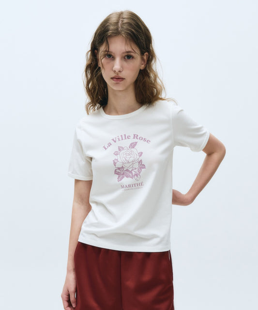Marithé François Girbaud W LA VILLE ROSE TEE