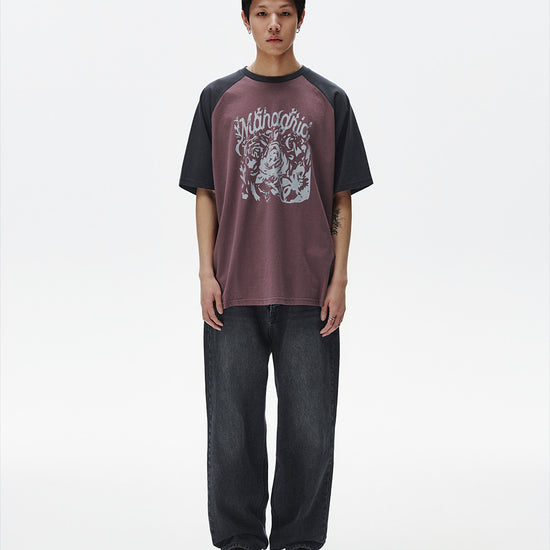 Mahagrid Rose Raglan Tee