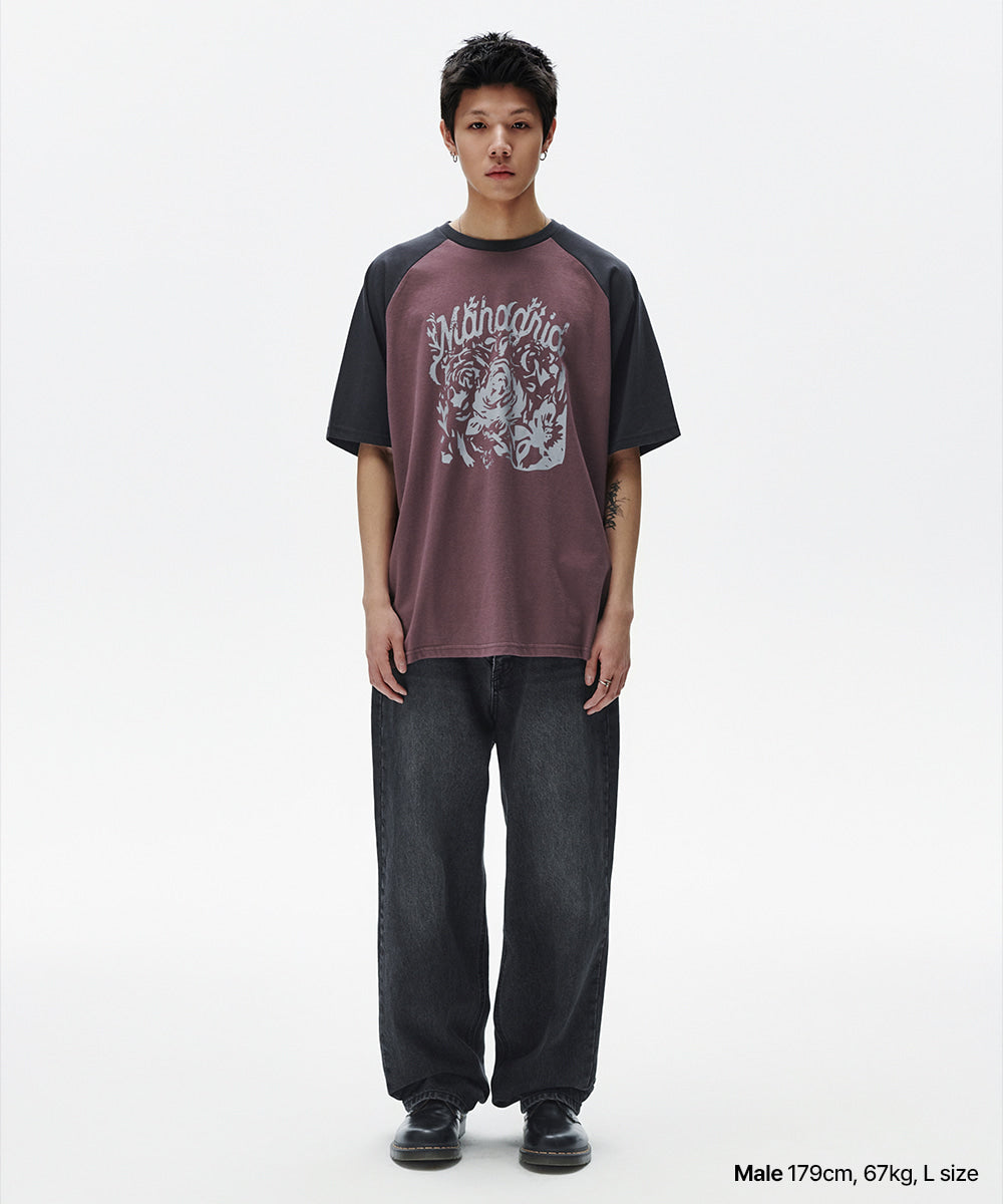 Mahagrid Rose Raglan Tee