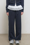 General Idea WOMAN Lace Trim Sweat Pants