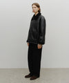 Marithé François Girbaud Faux Leather Over Fit Mustang Jacket Black