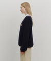 Marithé François Girbaud V-NECK KNIT PULLOVER navy