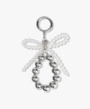 Marithé François Girbaud Pearl Silver Ball Keyring Silver