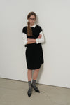General Idea WOMAN Unbalanced Pleats Knit Dress