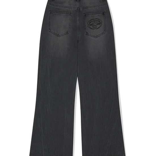 Mahagrid Washed Dart Denim Pant [Black]