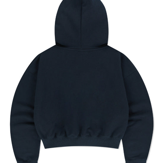 Mahagrid Mahagrid Appliqué Crop Hoodie Navy