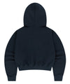Mahagrid Mahagrid Appliqué Crop Hoodie Navy