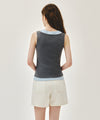 Marithé François Girbaud W LAYERED SLEEVELESS heather charcoal