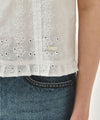 Marithé François Girbaud W PUFF SLEEVE LACE SHIRT