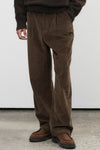 General Idea MAN Single Pleat Corduroy Pants [BROWN]