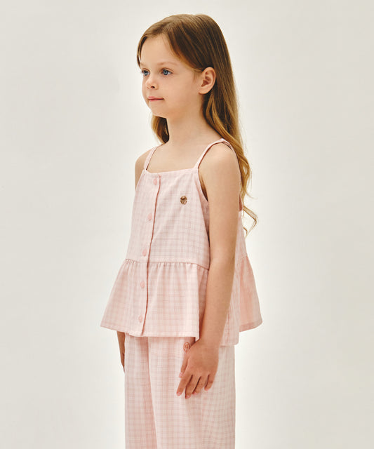 Marithé François Girbaud Kids Checked Sleeveless Blouse