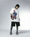 Nice Ghost Club Motorcycle Blue Boy Big Big Tee [White]