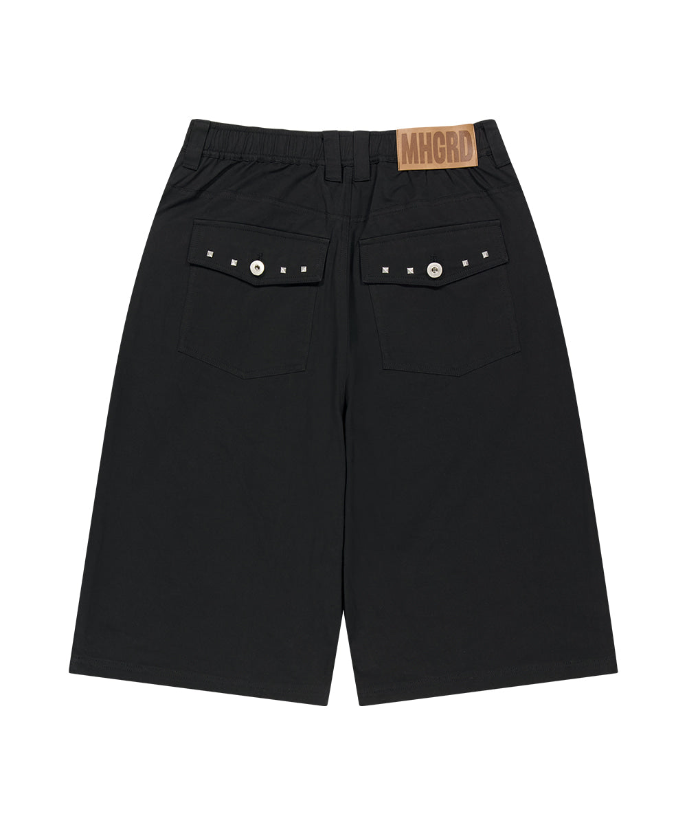 Mahagrid Cross Stud Twill Shorts