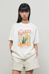 General Idea WOMAN Food Market Artwork Short Sleeve T-Shirt [OLIVE]